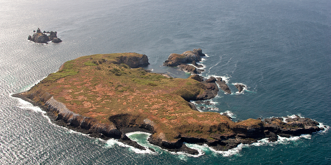 Vue aerienne du parc national des iles de la madeleine - dakar -
